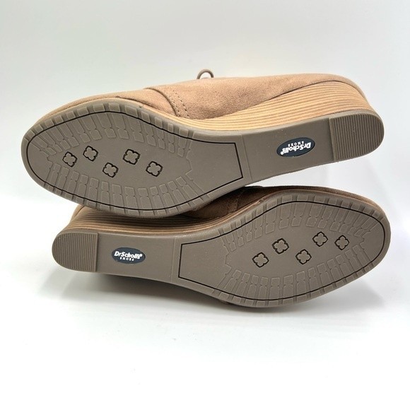 Dr Scholls Womens Size 10 Brown Microsuede Tasseled Wedge Ankle Boots Booties - Picture 9 of 15